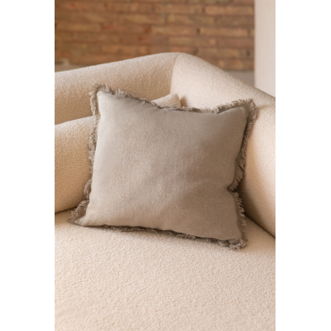 Vierkant Kussen Van Katoen En Linnen (45x45 Cm) Glenfern Beige - Semoline - Sklum