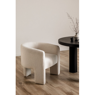 Set Van 4 Eetkamerstoelen In Xastru Schapenvacht White - Sklum