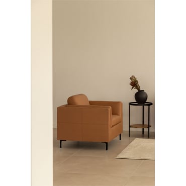 Set Van 2 Soren Fauteuils Van Imitatieleer Kameel - Sklum