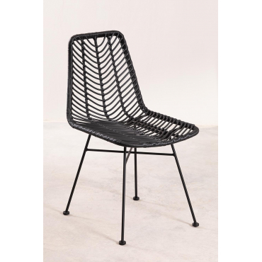 Set Van 2 Tuinstoelen In Synthetisch Rotan Gouda Colors Zwart & Zwart - Sklum