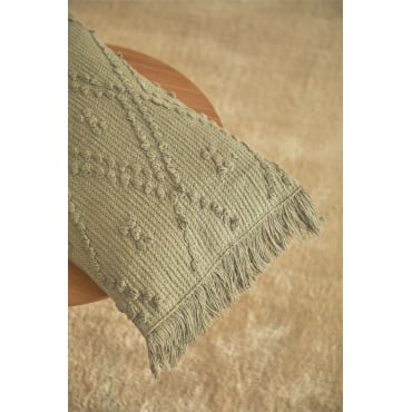 Katoenen Kussen (32x52 Cm) Susu Groen – Khaki - Sklum