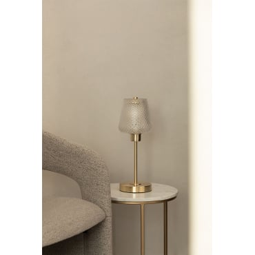 Taylor Tafellamp Van Ijzer En Glas Goud - Sklum