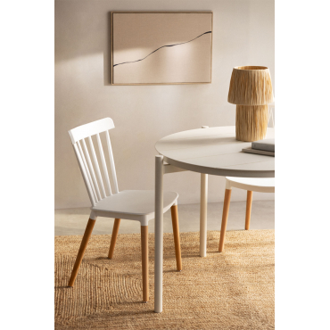Set Van 4 Royal Eetkamerstoelen Wit - Sklum