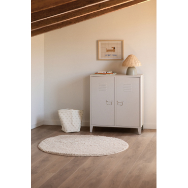 Pohpli Stalen Lockerkast Met 2 Deuren Tapioca Beige - Sklum