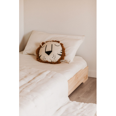Rond Katoenen Kussen (ø30 Cm) Suky Kids Beige – Crème - Sklum