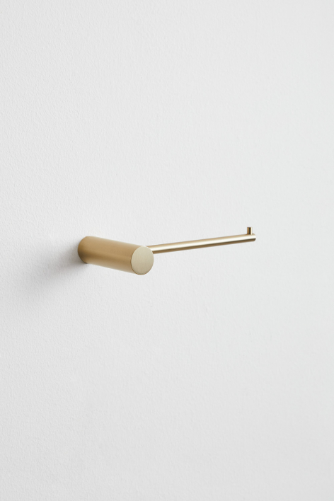 Portarolhouder voor de badkamer in roestvrij staal Devon - Goud