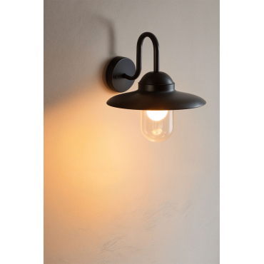 Quelar Buitenwandlamp Van Aluminium En Glas Zwart - Sklum
