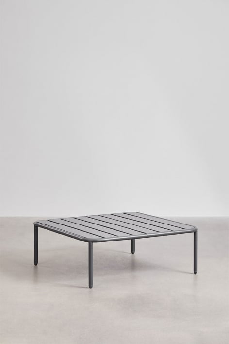 Salontafel voor de tuin vierkant 90x90 cm in staal Roubly - Grijs – Grafiet