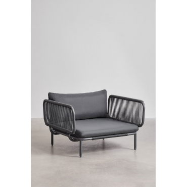 Robuust Modulaire Tuinbankfauteuil Grijs – Grafiet - Sklum