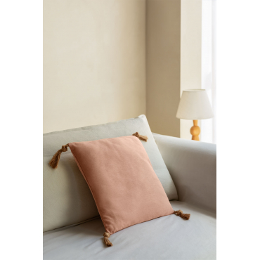 Vierkant Katoenen Kussen (45x45 Cm) Almiz Terracotta Mousse - Sklum