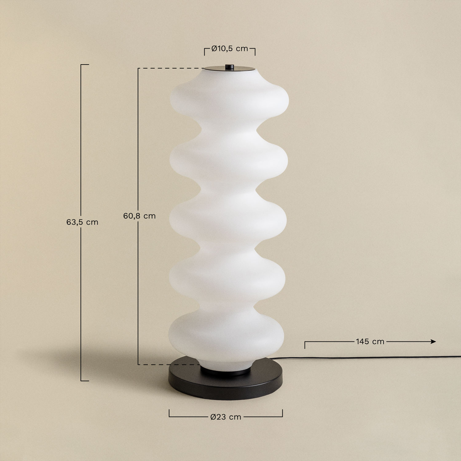 LED-tafellamp Jayne, AFMETINGEN