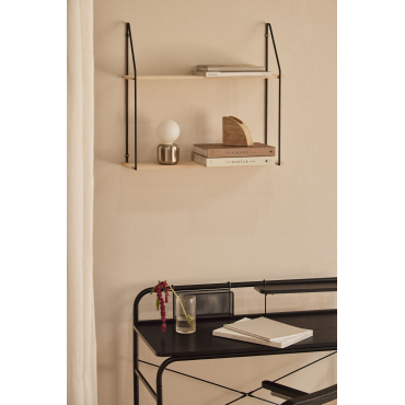 Wandrek Van Hout En Staal Arison 2 Planken Plank - Sklum