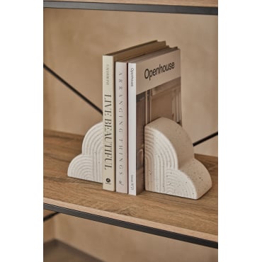 Set Van 2 Boekensteunen In Keramiek Belzer Licht Terrazzo - Sklum