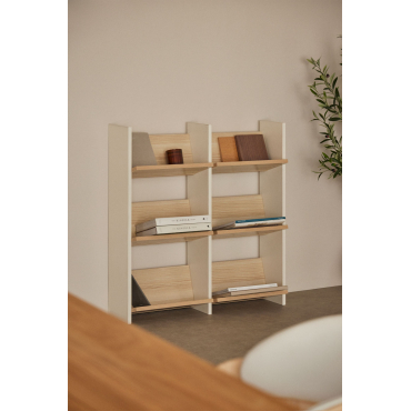 Broby Dubbele Boekenkast Wit - Sklum