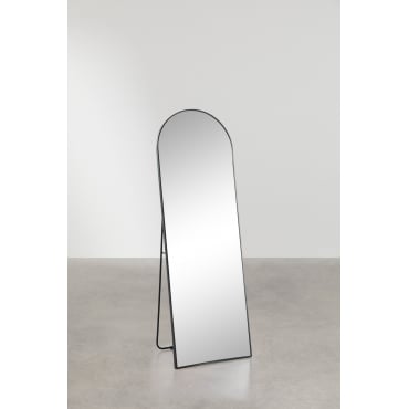 Wandspiegel 50x150 Cm In Aluminium Naruvy Zwart - Sklum