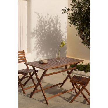 Tuin Tafel Rechthoekig 120x60 Cm Opvouwbaar In Acaciahout Delawer Acacia Bruin - Sklum