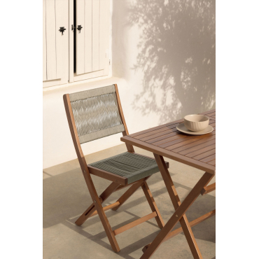 Set Van 2 Delawer Classic Opvouwbare Tuinstoelen Licht Zandbruin - Sklum