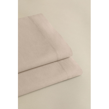 Lesia Laken Van Perkaalkatoen Met Een Draaddichtheid Van 180 Draden Tapioca Beige & Bed 180cm (270 X 280 Cm) - Sklum