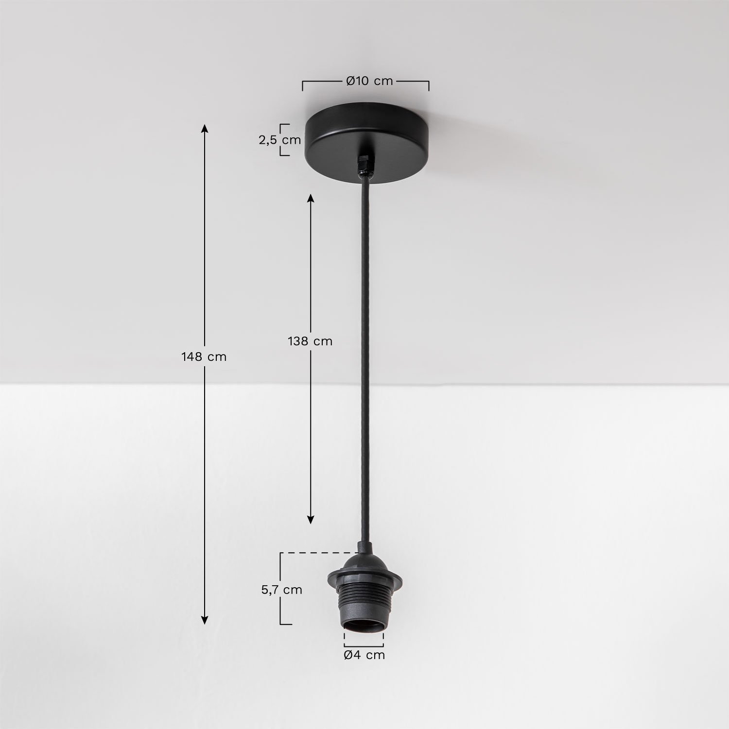 Kabel voor Buitenplafondlamp Claudel, AFMETINGEN