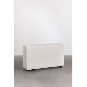 Linker Armleuning Hoog (↑65 Cm) Voor Modulaire Bank Bruna Bouclé Wit - Sklum