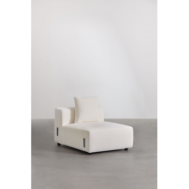 Centraal Module (85x113 Cm) Met Kussen Voor Modulaire Bank Bruna Bouclé Wit - Sklum