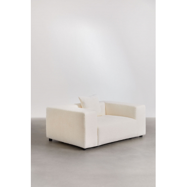 Fauteuil (↔︎165 Cm) Bruna Bouclé Wit - Sklum