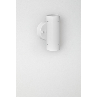 Wandlamp Voor Buiten In Aluminium Met 2 Lichtpunten Jaxten Wit - Sklum