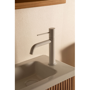 Kraan Voor Wastafel In Messing Orveta Wit & ↑20 Cm - Sklum