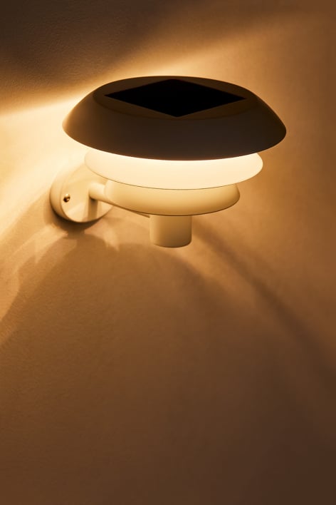 Solar LED buitenwandlamp in RVS Lirano