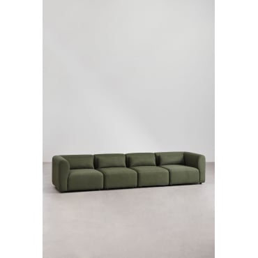 Fogler 4-delige Modulaire Bank Chenille Groen – Salie - Sklum