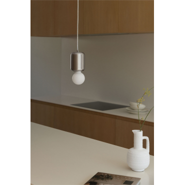 Zabarny Metalen Plafondlamp Grijs – Chroom - Sklum