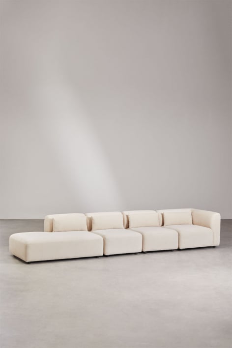 Fogler 4-delige modulaire hoekbank met chaise longue links