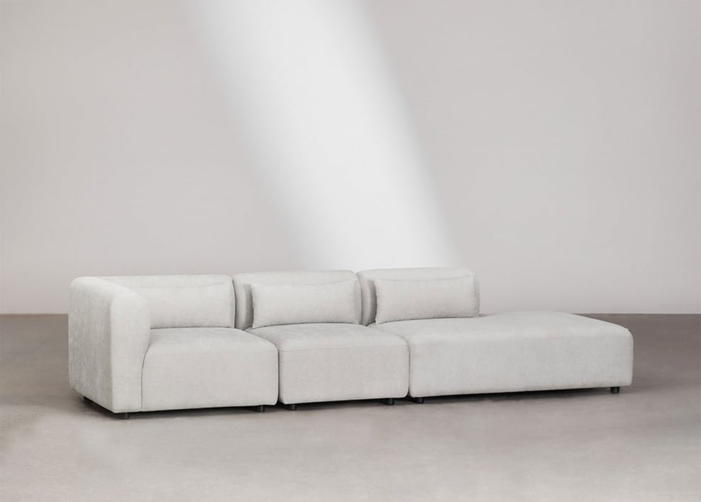 Fogler 3-delige modulaire hoekbank met chaise longue rechts