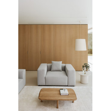 Fauteuil (↔︎145 Cm) Bruna Stof Gris Glacial - Sklum