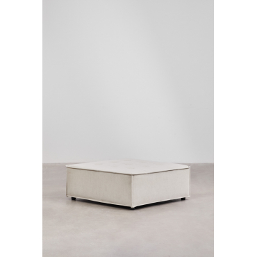 Poef Van Vermont-stof Stof Crème Beige - Sklum