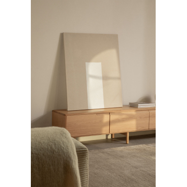Decoratief Linnen Canvas Met Gipsstructuur (80x100 Cm) Antia Beige - Semoline - Sklum