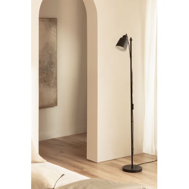 Draaibare Staande Lamp Van Ijzer Charlotte Zwart - Sklum