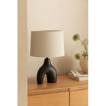 Keramische Tafellamp Mimba Colors Zwarte Olijf - Sklum