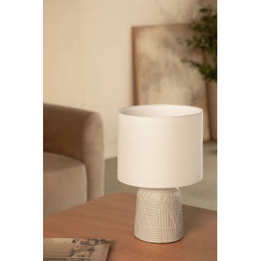 Tomer Keramische Tafellamp Tapioca Beige - Sklum