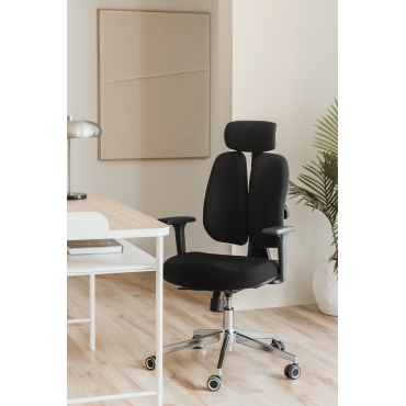 Belcaire Bureaustoel Met Wielen En Armleuningen Zwart - Sklum