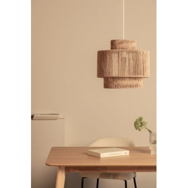 Plafondlamp Van Gevlochten Papier Kena Natuurlijk - Sklum