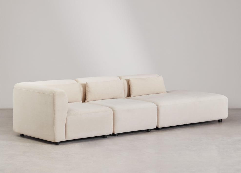 Fogler 3-delige modulaire hoekbank met chaise longue rechts