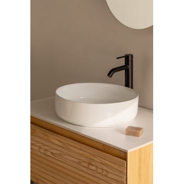 Lavabo En Cerámica Lenka Wit - Sklum
