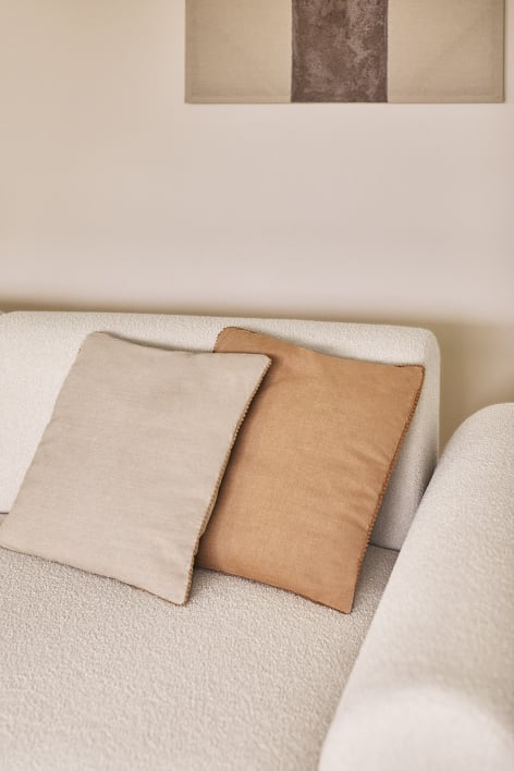 Vierkant kussen 45x45 cm van Marmai-katoen - Beige – crème