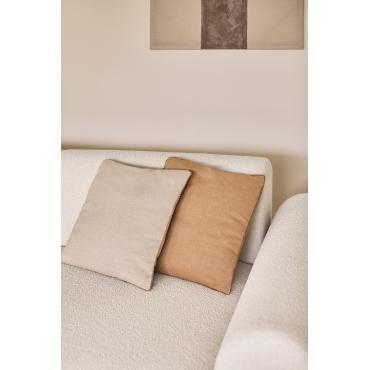 Vierkant Katoenen Kussen (45x45 Cm) Marmai Beige – Crème - Sklum
