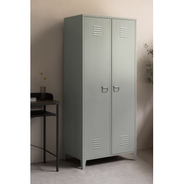 Pohpli Stalen 2-deurs Lockerkast Groen – Khaki - Sklum