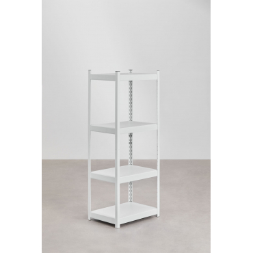 Rekken Met 4 Planken In Staal (150x60 Cm) Crenzi Wit - Sklum