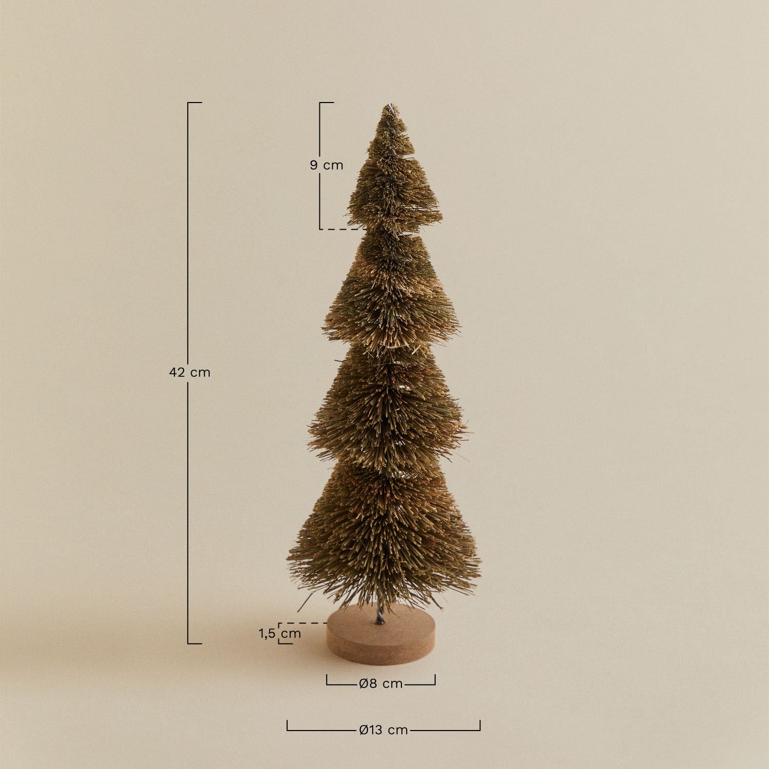 Kerstboom in natuurlijke vezels Finelo, AFMETINGEN
