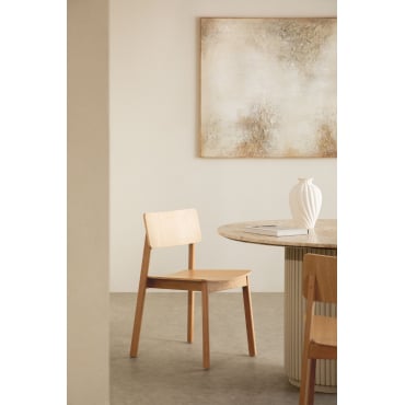 Set Van 4 Gilda Houten Eetkamerstoelen Natuurlijk Hout & Natuurlijk Hout - Sklum
