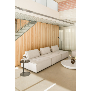 3-delige Modulaire Bank In Vermont-stof Stof Crème Beige - Sklum